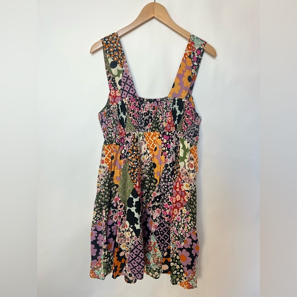 Natural Life Patchwork Floral Mini Dress – Size L - Picture 4 of 8